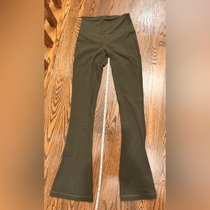 Lululemon Olive Green Flare Leggings